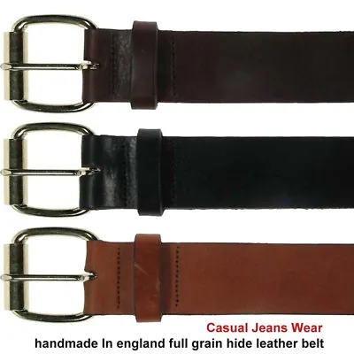 £19.99 • Buy 38mm Full Grain Real Hide Superb Quality Thick Strong Leather Mens Womens Belt