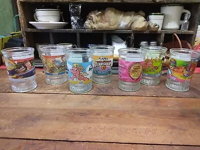 7 Vintage Welch's Glass Jelly Jars - No Lids ( Lot Of 7) • $14.95