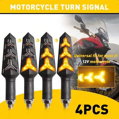 4 Pack Motorcycle Universal Signals Turn Blinker Amber Lights For DRZ400s Suzuki • $18.99
