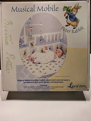 Beatrix Potter Peter Rabbit Wooden Crib Musical Mobile Baby New In Box 2001 Set  • $42.89