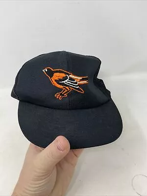 Vintage Baltimore Orioles Snapback Meshback Trucker Cap Black Logo Stitched VTG • $21.99