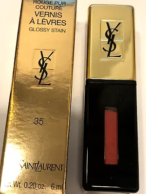 YSL Rouge Pur Couture - Glossy Stain For Lips - 35 Pink Radiance • £13
