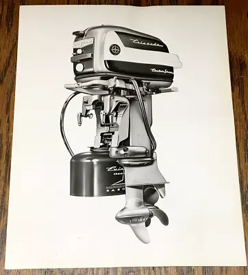 Vintage 1957 Evinrude Lark 35hp Outboard Motor Original Press Photo 10  X 8  • $48