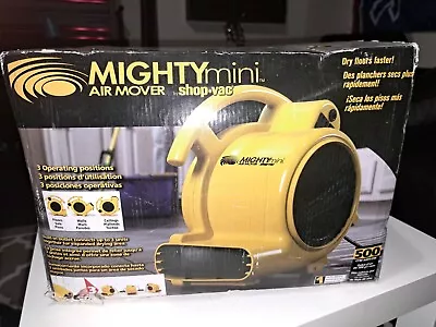 Mighty Mini Air Mover By Shop-Vac Yellow 3 Operating Positions - New - 500 CFM • $58.51