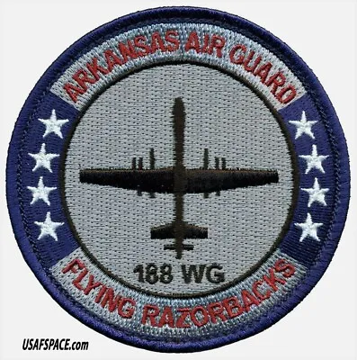 USAF 188th WING – MQ-9 REAPER –ARKANSAS AIR GUARD- FLYING RAZORBACKS VEL PATCH • $9.95