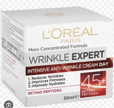 2x L'Oreal Wrinkle Expert Anti-Wrinkle Firming Cream 45+ Day 50ml New • £8.95