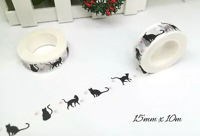 $3 • Buy Japan Washi Tape  - Black Cats 15mmx10m  MT462