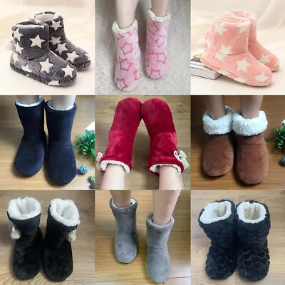 £9.99 • Buy Slippers Womens Warm Indoor Slipper Boots Ladies Booties Girls Size 3 4 5 6 7 8
