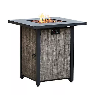 Outdoor Garden Gas Fire Pit Table Heater With Lava Rocks & Cover • £246.65