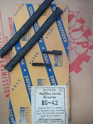 NOS McCord BS42 Select 1952-63 Mopar V8 Rear Main Seal • $35