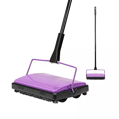 £16.19 • Buy CLEANHOME MANUAL CARPET SWEEPER BRUSH CORDLESS RUG CLEANER DUSTER BROOM-Purpel