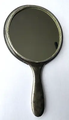 Victorian Hand Mirror 1870 To 1900 Pewter Vanity Mirror Early American Hallmarks • $19.95