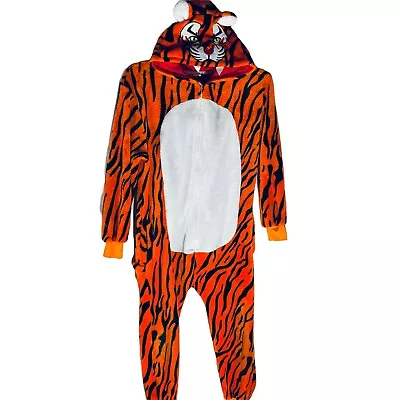 $12.88 • Buy Tiger Costume Pajamas Sleepwear Halloween Unisex Child Large Animal Cosplay