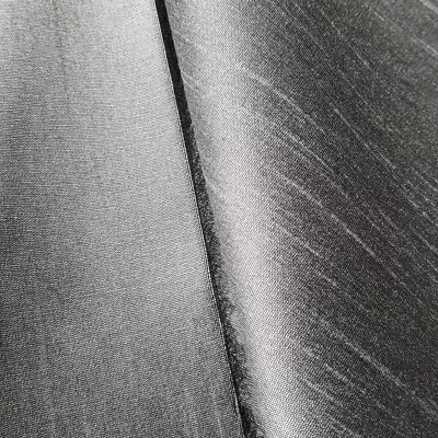 Steel Gray Black Two Tone Faux Silk Dupioni Fabric Irredescent 60  By The Yard • $7