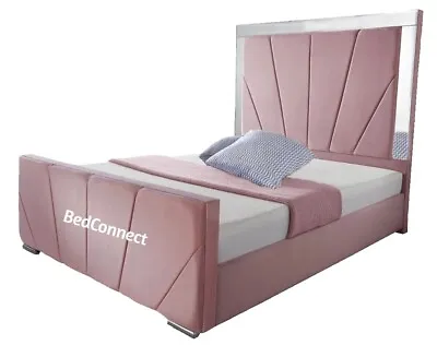 £629.99 • Buy Stylish Designer Florence Bed Mirror Bed, Bed Frame In All Colours 4ft6 5ft 6ft