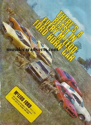 1973 Xb Ford Falcon Gt A3 X2 Coupe Mcleod Horn Car Advert Posters 351 • $26