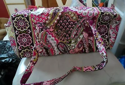 Vera Bradley Small Duffel Bag In Retired Very Berry Paisley Pattern • $52