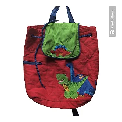 Stephen Joseph Quilted Collection Backpack Dinosaur T-Rex Red Blue Toddler • $12