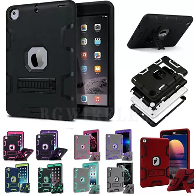 Case For IPad  Shockproof Military Heavy Duty Rubber With Hard Stand Cover • $15.99