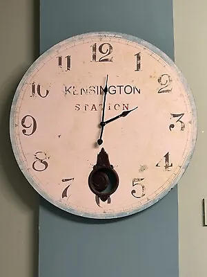 Large Wall Clock Decorative Railway Style Kensington Station  24” / 2ft • £20