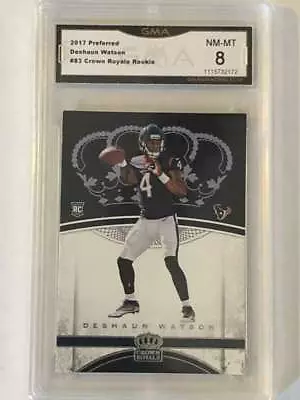 2017 Crown Royale Football #83 DeShaun Watson RC Rookie Houston Texans GMA 8 Pan • $39.24