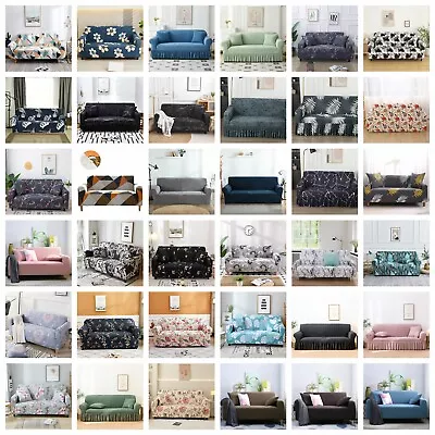 Sofa Covers 1 2 3 4 Seater High Stretch Lounge Slipcover Protector Couch Cover • $12.80