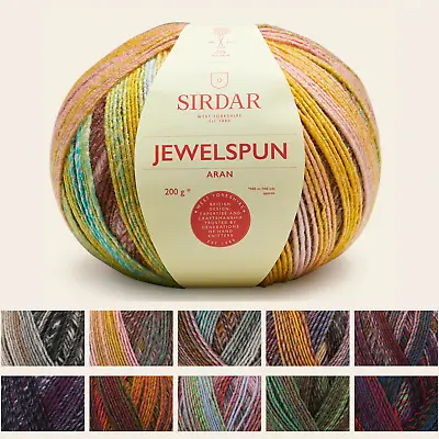 £8.19 • Buy Sirdar Jewelspun 200g Knitting Yarn Knit Crochet Wool All Shades Acrylic
