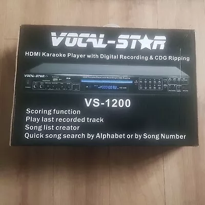 £100 • Buy Boxed Vocal-Star VS-1200 Karaoke Machine + Microphone + 150 Songs + 2x Memory SD