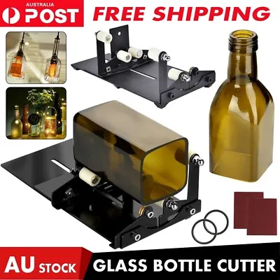 DIY Glass Bottle Cutter Kit Adjustable Sizes Round Glassbottle Cutting Tools Set • $17.69