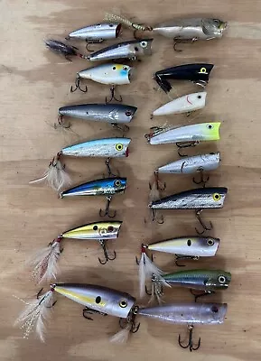 Topwater (Poppin') Fishing Lures - Misc. Lot (Mega-bass Rebel Strike King) • $29.99