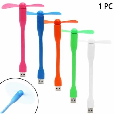 $3.65 • Buy For Computer Portable Travel Fan Flexible Neck Cooling Fan Mini USB Fans