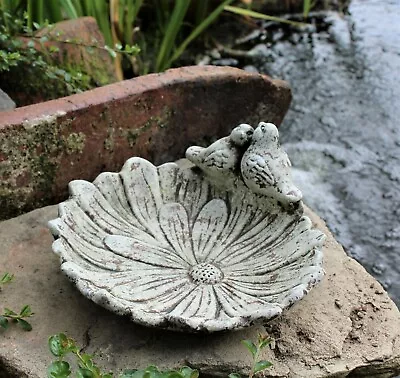 £12.45 • Buy Outdoor Garden Ornament Bird Feeder Or Bath Basin Ceramic Sunflower Statue 