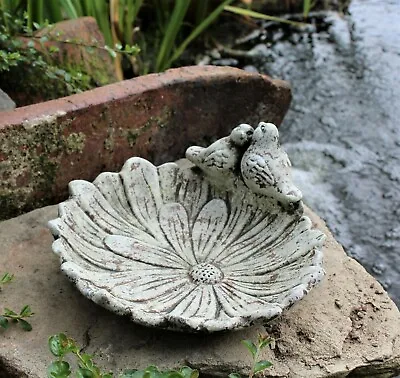 Outdoor Garden Ornament Bird Feeder Or Bath Basin Ceramic Sunflower Statue  • £13.45