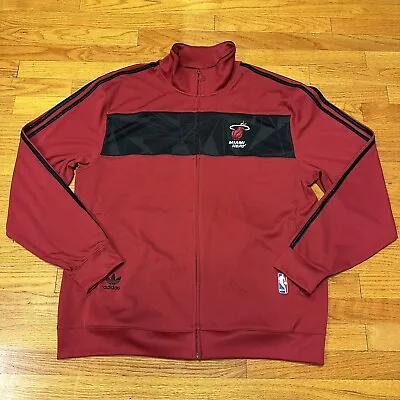 Adidas Originals Limited Edition Miami Heat NBA Track/Warm-Up Jacket Size XLarge • $60