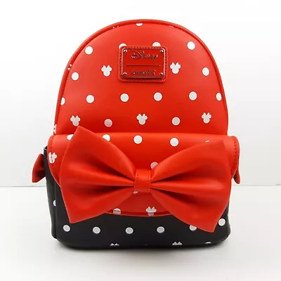 Loungefly Disney Minnie Mouse Polka Dots Bow Mini Backpack • $99.95