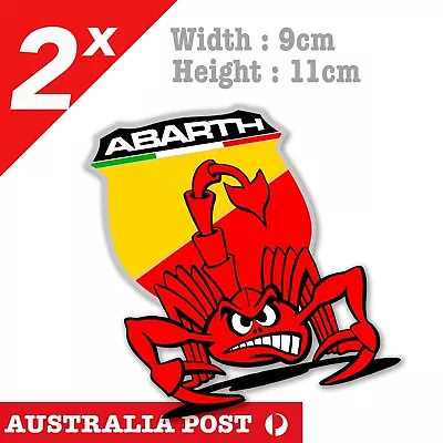 Abarth Scorpion Logo ABARTH Fiat 500 Scorpion Badge  Funny Sign Sticker • $7.80