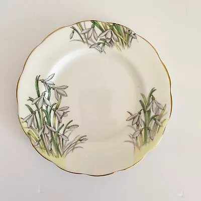 $24 • Buy Bone China ROYAL ALBERT England Flower Of The Month No 1 SNOWDROP Salad Plate 8“