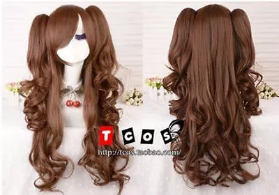 New Sweet Brown Curly COS Curly Pigtails Daily LOLITA Cosplay Wigs • £18.60