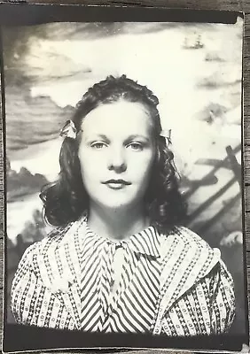 1940’s VINTAGE PHOTO BOOTH Young Lady Pretty School Girl • $10