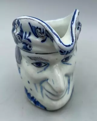 Antique  Miniature Delft Faience  Character Toby Jug   Signed Vd - 8 Cm High • £86