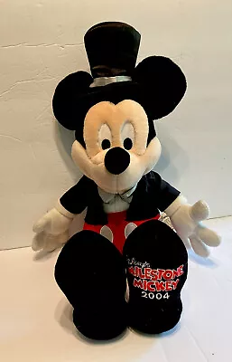 Mickey Mouse Milestone 75th Anniversary 23”2004 Top Hat/Tails Stuffed Toy Plush • $15.94