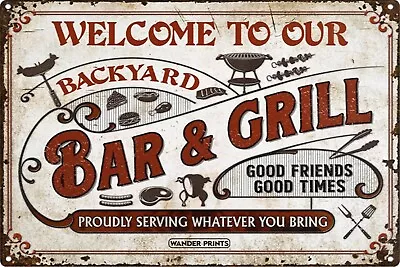 BBQ Garage Rustic Look Vintage Tin Signs Man Cave Shed & Bar AU SELLER • $10