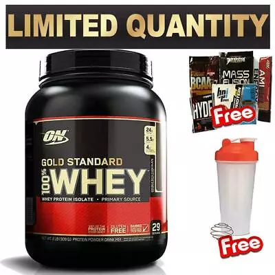 Gold Standard 100% On Whey Optimum Nutrition 2lb 900g Free Shaker & 1 Sample • $71.20