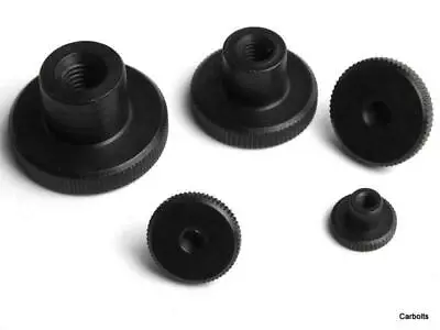 Knurled Thumb Nuts Black Stainless Steel Hand Grip Knobs M3 M4 M5 M6 M8 • £49.61