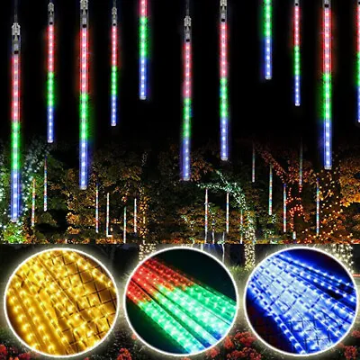 192/288 LED Meteor Shower Lights Fairy String Light Falling Rain Tree Xmas Party • $11.95