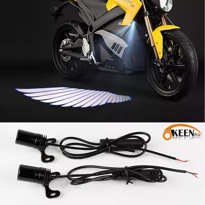 Motorcycle LED Angel Wing Light Welcome Underglow Courtesy Lamp Shadow Projector • $30.99