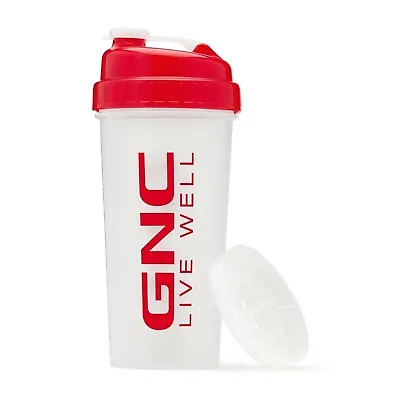 GNC  Shaker Clear 24oz/700Ml Unique Protein Breakdown System Blender Mix • $8.99