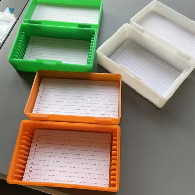  Microscope Slides Box Holder Case Plastic Lab Pathological Slides Storage Box • $8.54