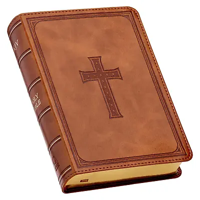 KJV Holy Bible Compact Large Print Faux Leather Red Letter Edition - Ribbon Mar • $45.66