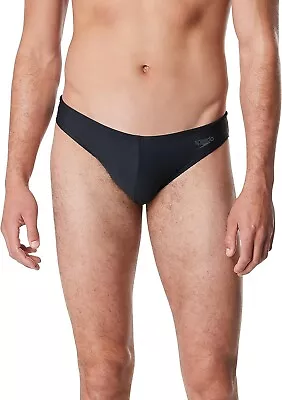 Speedo Men's Swimsuit Brief Powerflex Eco Solar Upf 50 Black Size 28 • $22